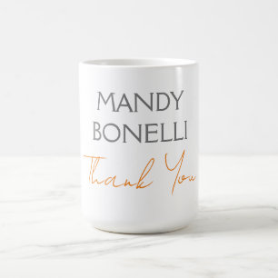 Caneca De Café Moderno e minimalista personalizado obrigado
