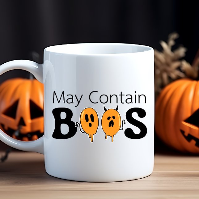 Caneca De Café Moderno Engraçado Pode Conter Boos Halloween (Criador carregado)