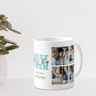 Caneca De Café Moderno Melhor Mãe de Bônus   Colagem de Fotografi
