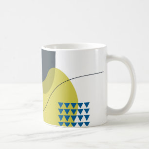 Caneca De Café Moderno, Memphis, legal, único, ilustração de tend