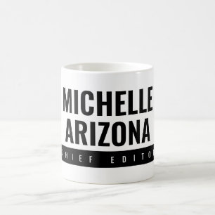 Caneca De Café Moderno minimalista em preto e branco