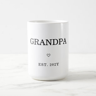Caneca De Café Moderno Minimalista, Primeira Vez, GrandPA Est.
