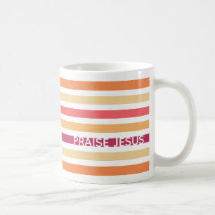 Caneca De Café Moderno Pastel Strike Christian PRAISE JESUS