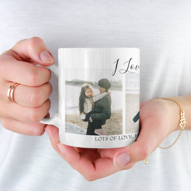 Caneca De Café Moderno Personalizado Eu Amo Você Mamãe | 3 Fotos (Criador carregado)