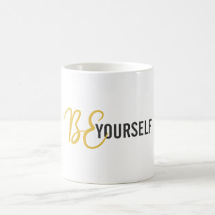 Caneca De Café Moderno, simples, gráfico urbano de Seja você mesm