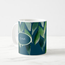 Caneca De Café Moderno Verde Boêmio Natureza