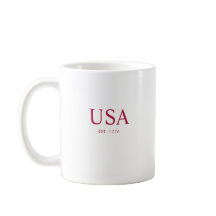 Moderno Vermelho Branco EUA Fundado em 1776