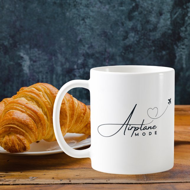 Caneca De Café Modo Avião, Viagem, Roteiro Minimalista, Aviação (Criador carregado)