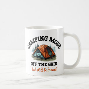 Caneca De Café Modo de Camping: fora da grade - Presente Contabil