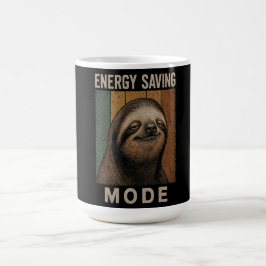 Caneca De Café Modo de Economia de Energia de Preguiça Divertido