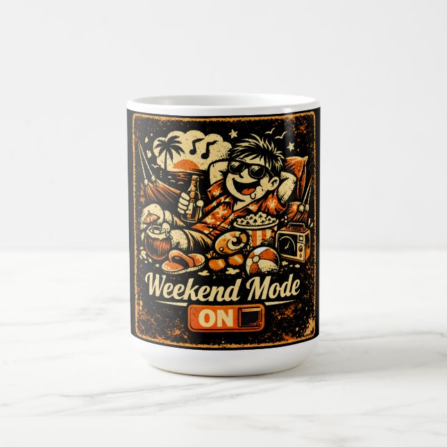 Caneca De Café Modo de Fim de Semana ATIVADO – Relaxar Humor de E (Centro)