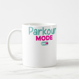 Caneca De Café Modo de Parkour Feminino Ligado Corrida Livre Engr