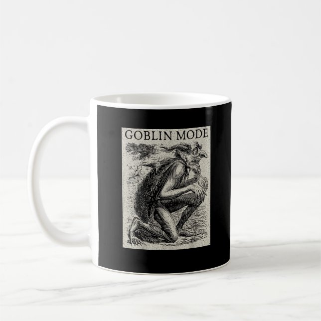Caneca De Café Modo Duende Goblincore Fairycore Grunge Medieval (Esquerda)