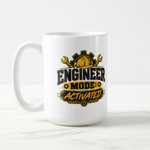 Caneca De Café Modo Engenheiro Ativado Humor de Engenharia