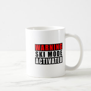 Caneca De Café Modo Esqui de Aviso Ativado _3