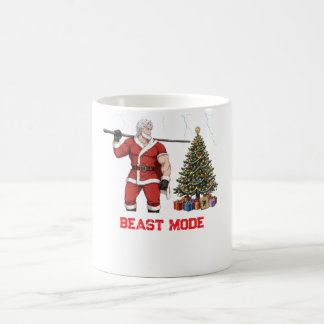 Caneca De Café * Modo Fera Papai Noel Levantando Árvore de Natal