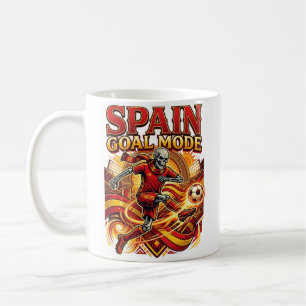 Caneca De Café Modo Gol Espanha Esqueleto Striker Nations Streetw