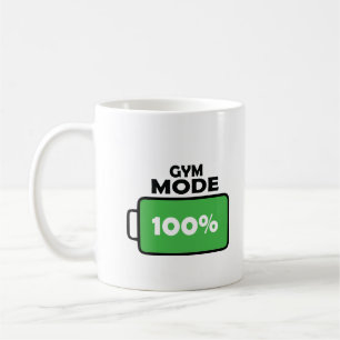 Caneca De Café Modo Gym 100% Lover de Café de Motivação de Carga