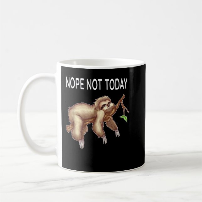Caneca De Café Modo Leve Engraçado Dormir Preguiçoso Sentindo Fig (Esquerda)