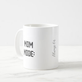 Caneca De Café Modo Mãe: Sempre Ligado | Dia de as mães de Fotogr