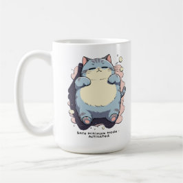 Caneca De Café Modo Mínimo Necessário Ativado – Humor Relatável