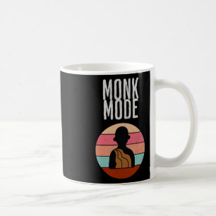 Caneca De Café Modo Monge, Zen E Yoga, Meditação, budista, Retrô