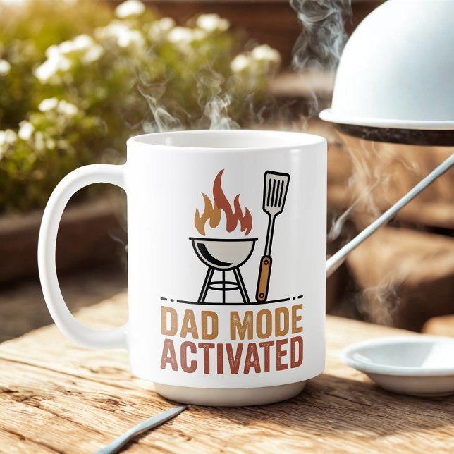 Caneca De Café Modo Pai Ativado | Design de Humor Paternal  (Criador carregado)