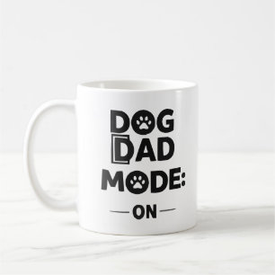 Caneca De Café Modo Pai de Cachorro ATIVADO – Desenho de Pegada d