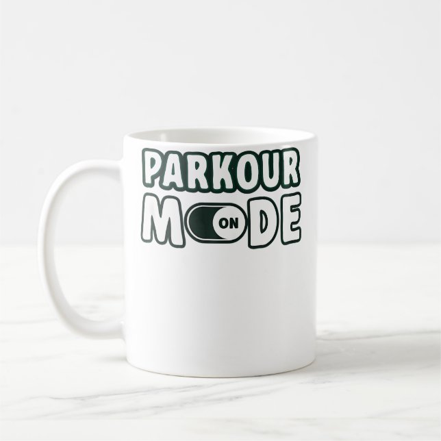 Caneca De Café Modo Parkour Ativado Freerunning Parkour (Esquerda)