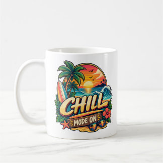 Caneca De Café Modo Relax Ligado Carinha Sorridente Retro – Vibra