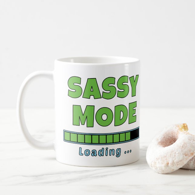 Caneca De Café Modo Sassy Carregando … (Com Donut)