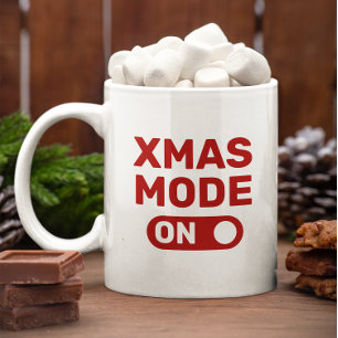 Caneca De Café Modo XMAS na Tipografia Vermelha