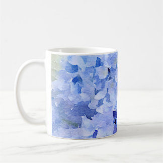 Caneca De Café Modos de café azul e de hydrangea periwinkle