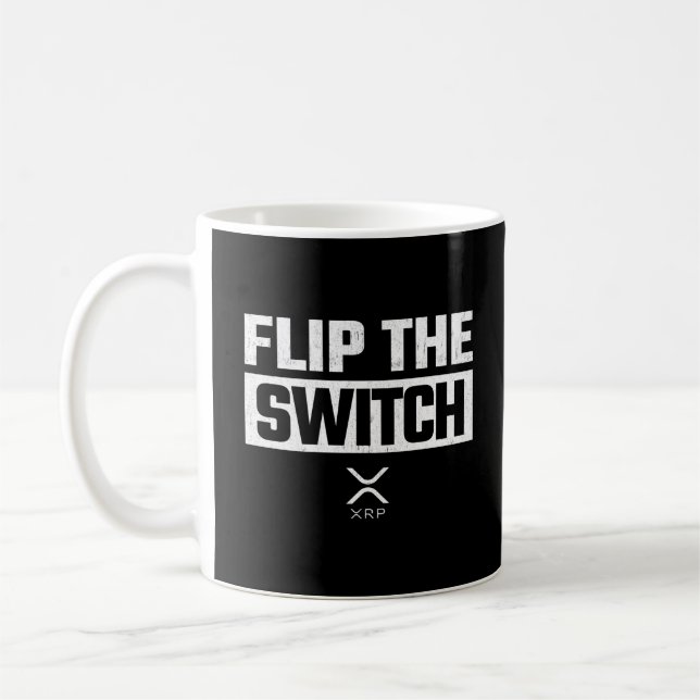 Caneca De Café Moeda Criptográfica XRP Criptomoeda Vire a Chave (Esquerda)