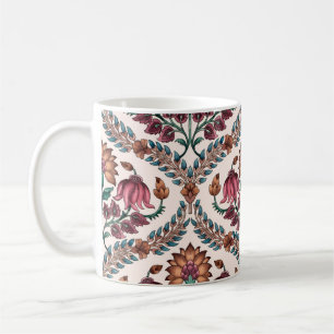 Caneca De Café Mogalart tradicional sem costura,padrão,floral,flu