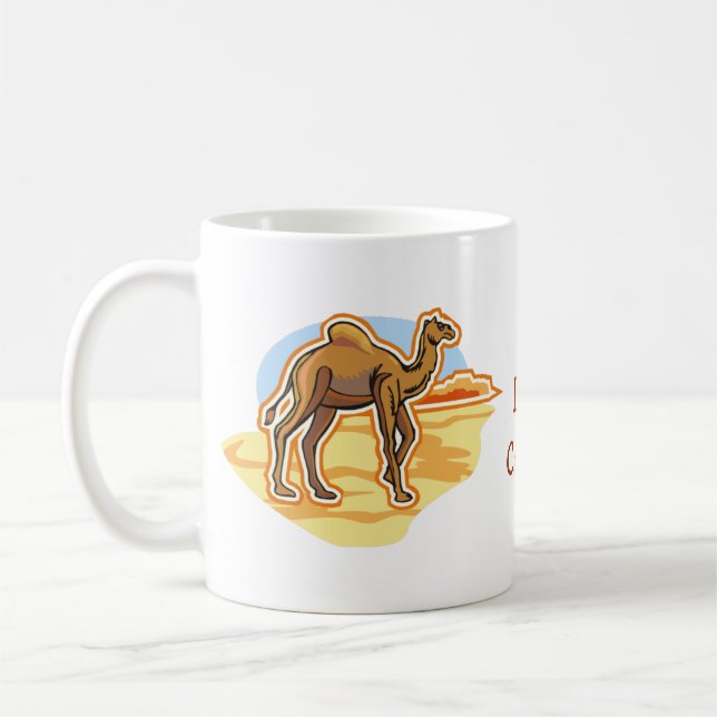 Caneca De Café Mogas de Camelo Dromedário - Texto opcional (Esquerda)