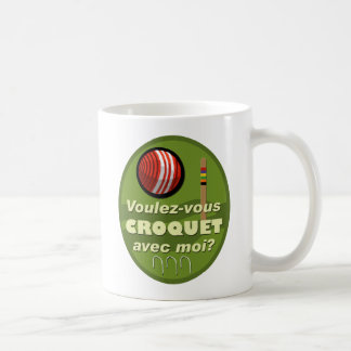 Caneca De Café Moi do avec do croquet de Voulez-vous?
