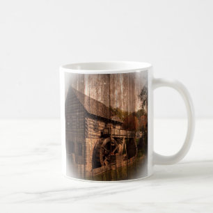 Caneca De Café Moinho de moinhos de moinhos de madeira