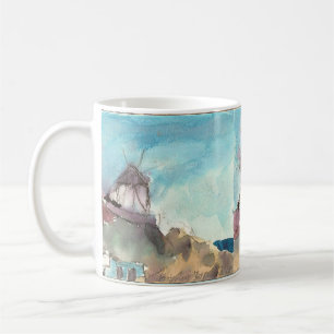 Caneca De Café Moinhos de vento famosos de Mykonos em um copo