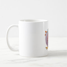 Caneca De Café Mok Chubby Chicken Chica, colorfull cute bird