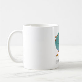 Caneca De Café Mok, Chubby Chicken Miko, colorfull, funny, bird
