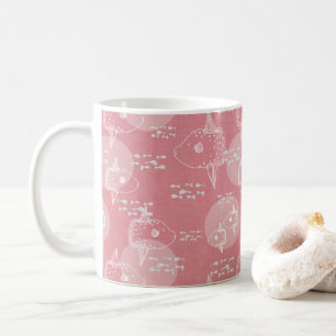 Caneca De Café Mola Mola Peixe-sol Rosa