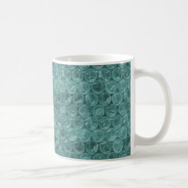 Caneca De Café Moldura de bolhas de turquesa