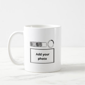 Caneca De Café Moldura de Doodle de Controle de Jogo com Foto Per