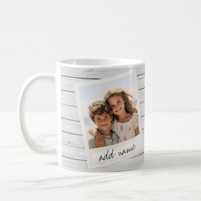 Caneca De Café Moldura de Foto Rústica com Impressão de Fundo em  (Esquerda)
