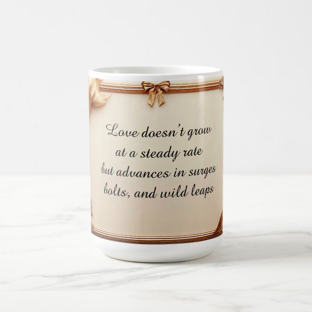 Caneca De Café Moldura Dourada Elegante Ornamentada (Centro)