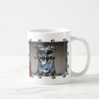 Caneca De Café Moldura para Fotos de Pegadas de Cachorro