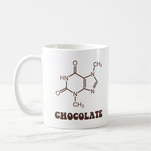 Caneca De Café Molécula científica do Theobromine do elemento d