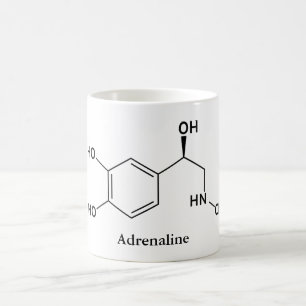 Caneca De Café Molécula de Adrenalina Epinefrina Química