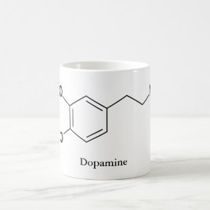 Caneca De Café Molécula de Dopamina Química Ciência